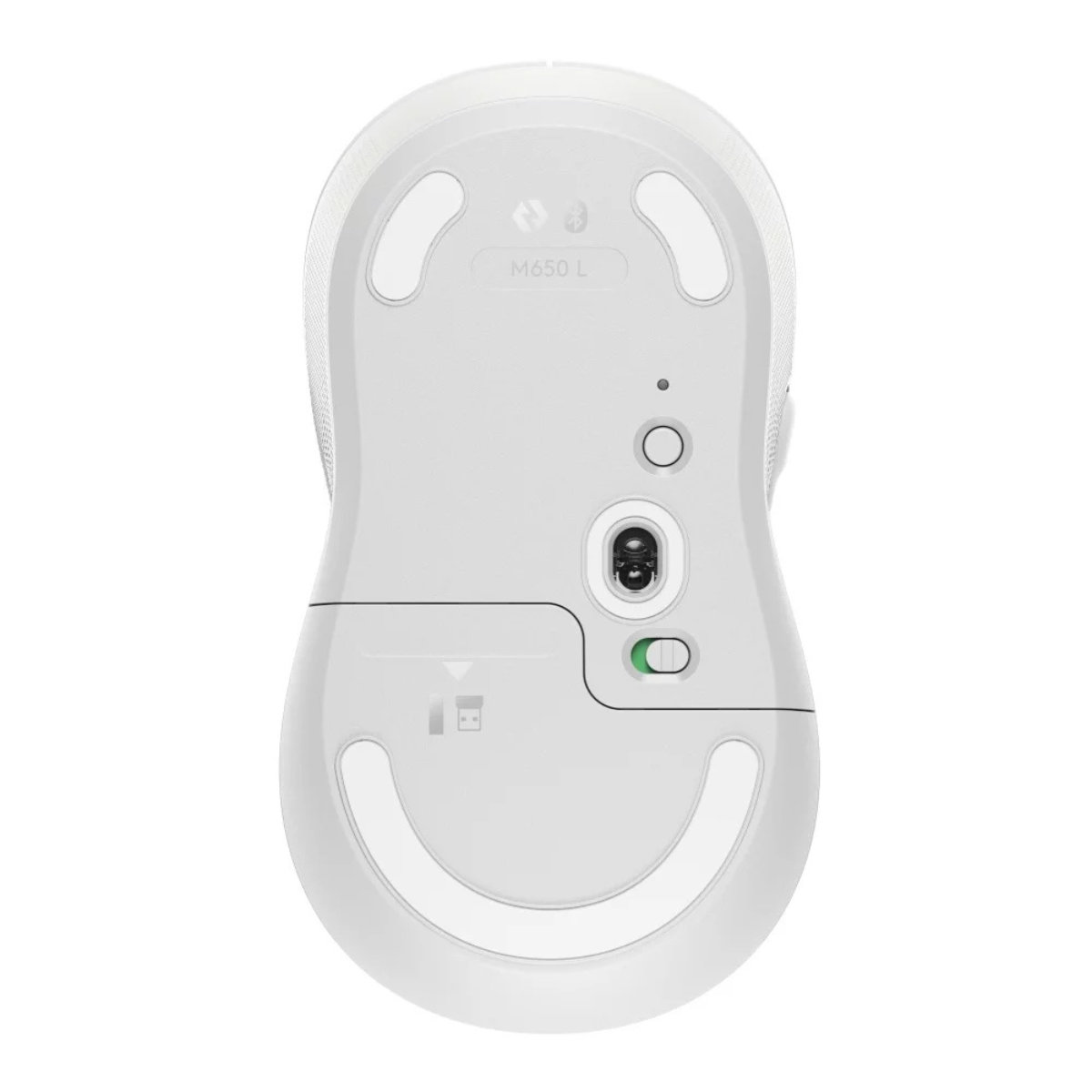 Mouse Logitech M650 Signature Grande Inalambrico-Bluetooth Blanco/Negro Zurdos/910-006233/910-006234 - Image 2