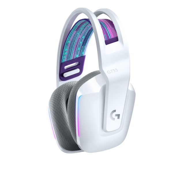 AudÍfonos Diadema Gaming Logitech G733 Blanco/Inalámb/7.1/RGB/981-000882